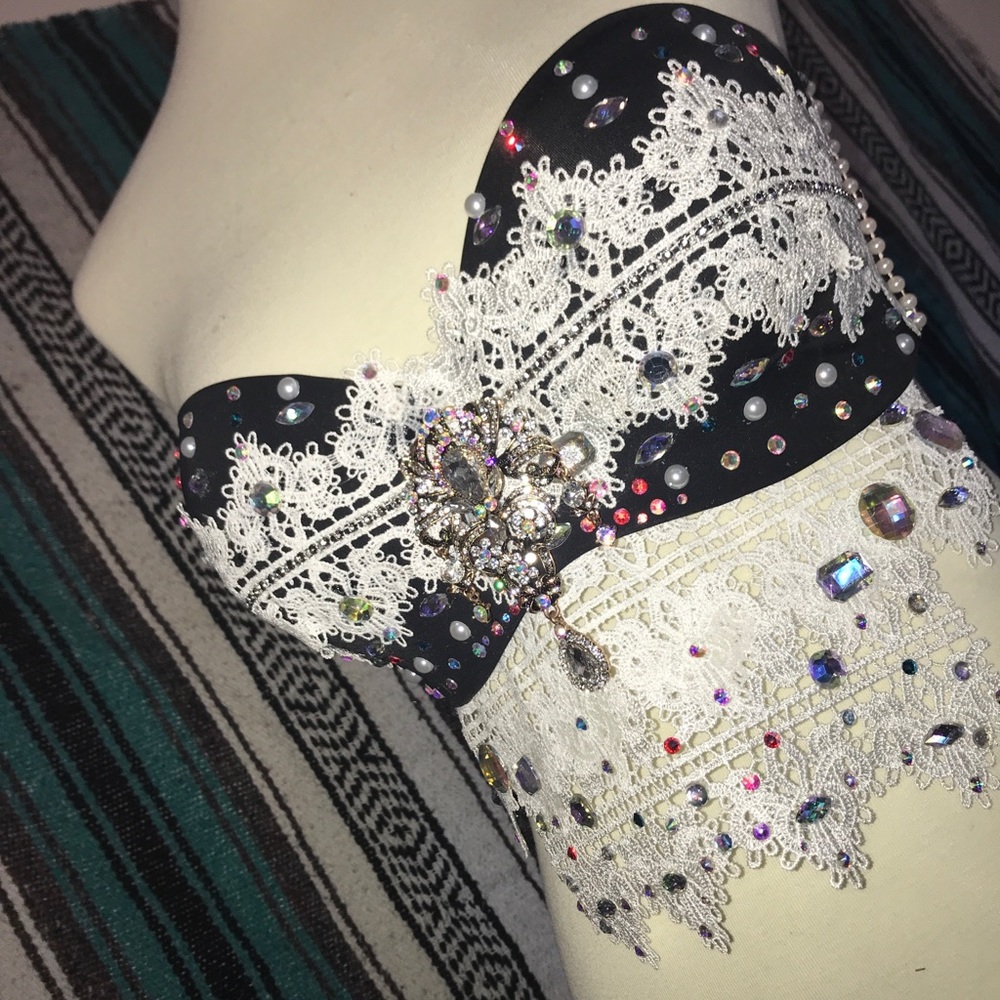 Mermaid handmade jewel bra